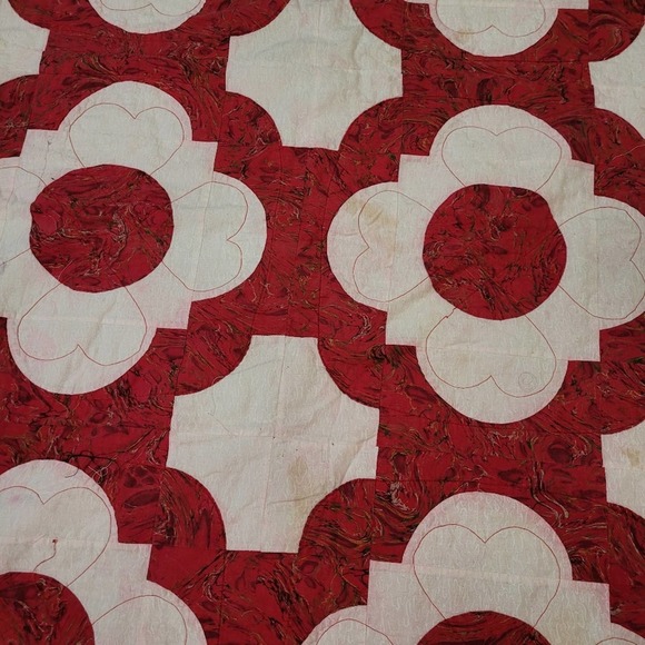 Handmade Quilt "Pink Love Ring" - Picture 6 of 9